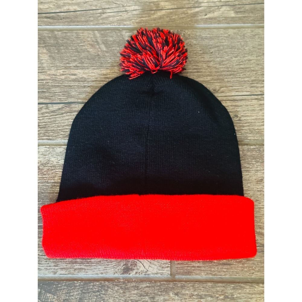 California Republic Knit Beanie Hat Pom Pom Excellent Without Tags SNCO 2005 vtg - Picture 2 of 3